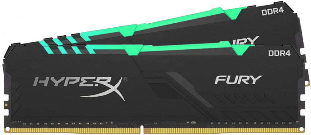 Пам'ять KINGSTON HyperX Fury RGB 32GB (2х16GB) DIMM DDR4 2400MHz (HX424C15FB3AK2/32) в Києві