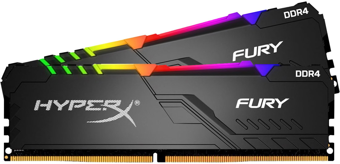 Пам'ять KINGSTON HYPERX Fury RGB DDR4 32GB (2x16GB) 3600MHz (HX436C17FB3AK2/32) в Києві