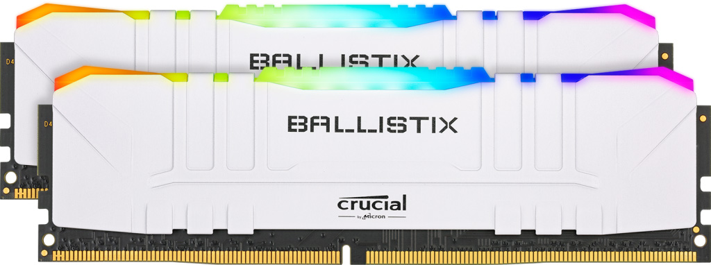 Пам'ять CRUCIAL 16GB (2x8GB) DDR4 3200MHz Ballistix RGB White (BL2K8G32C16U4WL) в Києві