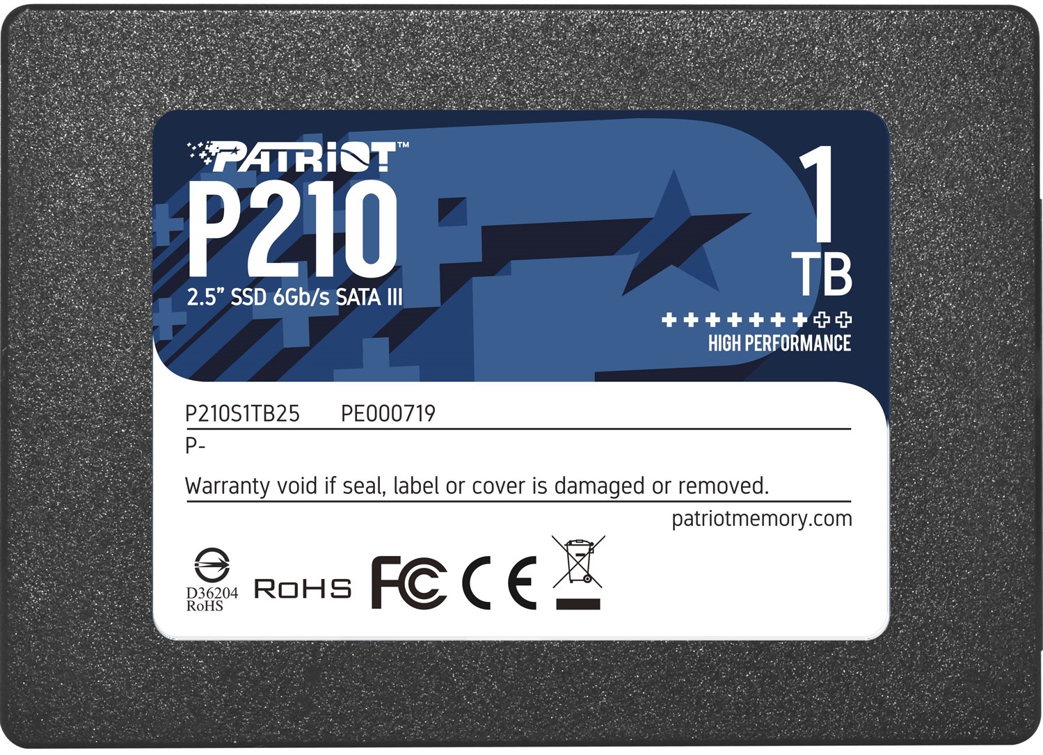 УЦЕНКА! Накопитель SSD 1TB PATRIOT P210 2.5" SATA3 (P210S1TB25) (2009864646025) в Киеве