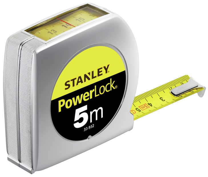 Рулетка STANLEY  5м х 19мм Powerlock з вікном зверху (0-33-932) в Києві