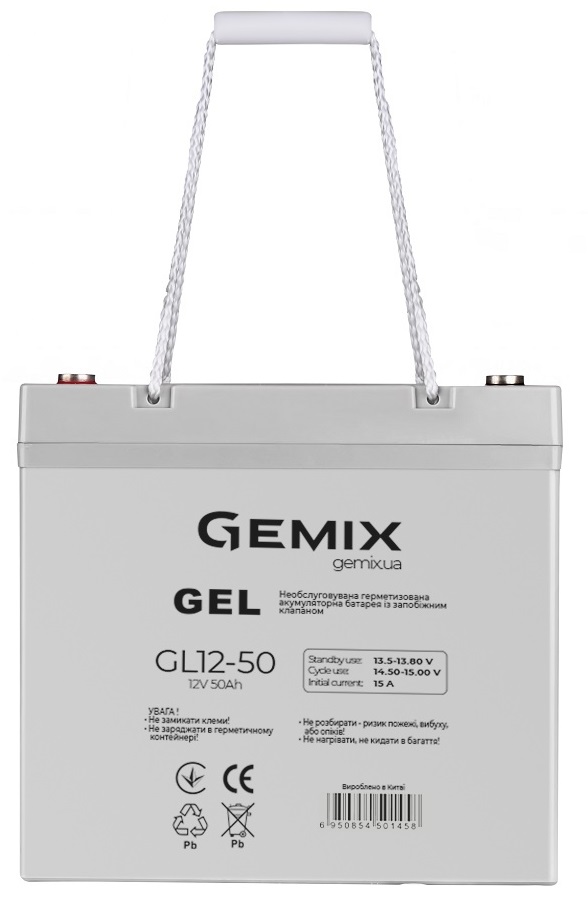 Акумуляторна батарея GEMIX 12V, 50.0 A (GL12-50) в Києві