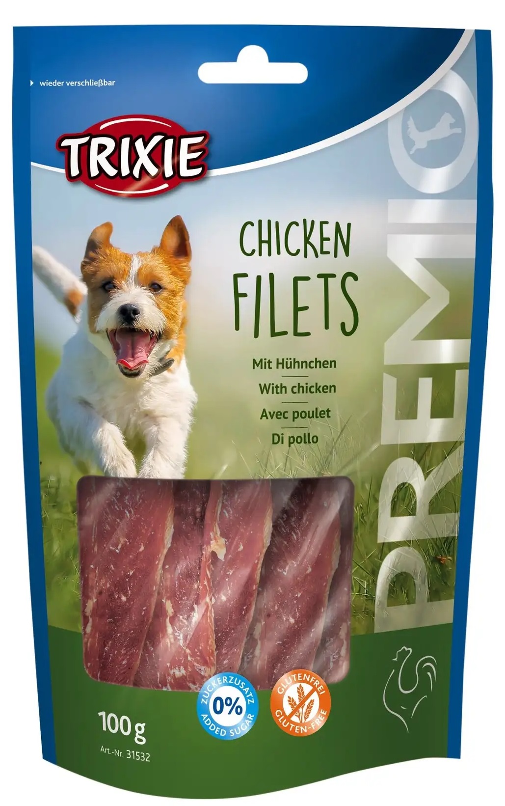 Ласощі для собак TRIXIE Premio Chicken Filets куряче філе 100 г (31532) в Києві