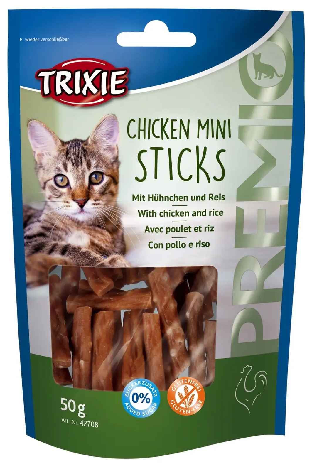 Лакомство для кошек TRIXIE PREMIO Mini Sticks курица и рис 50 г (42708) в Киеве