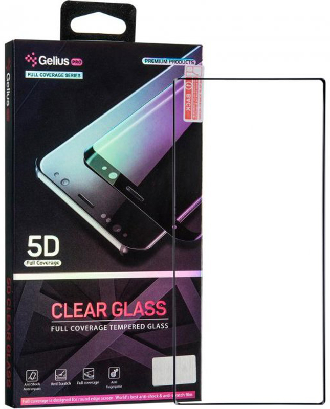 Захисне скло GELIUS Pro 5D Clear Glass для Samsung Galaxy Note 20 Ultra Black (81877) в Києві