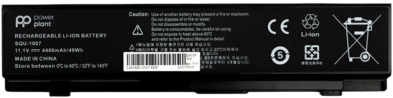 Акумулятор POWERPLANT для ноутбуків LG Aurora ONOTE S430 (SQU-1017) 11.1V 4400mAh (NB400058) в Києві