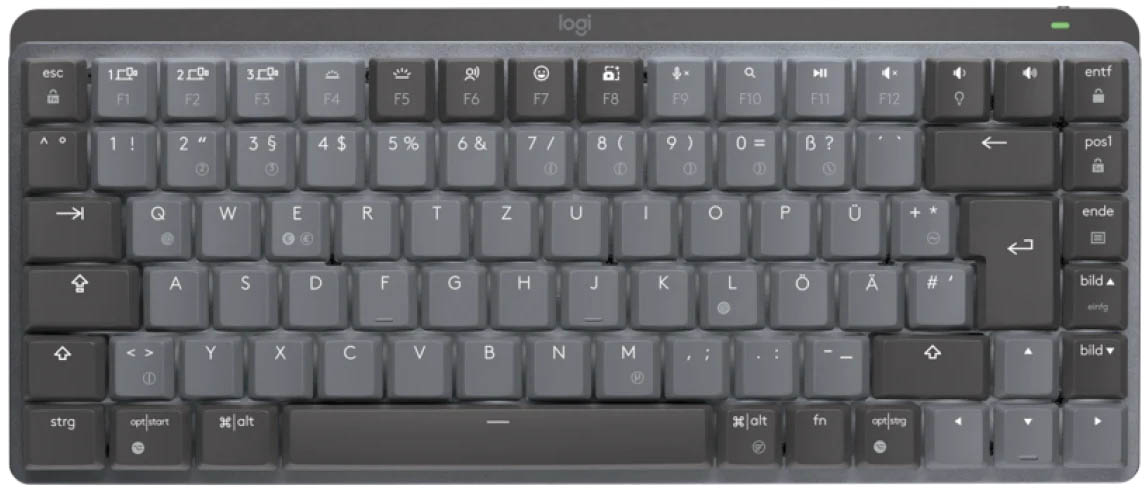 Клавіатура LOGITECH MX Mini Minimalist Wireless Illuminated Graphite US Clicky (920-010782) в Києві