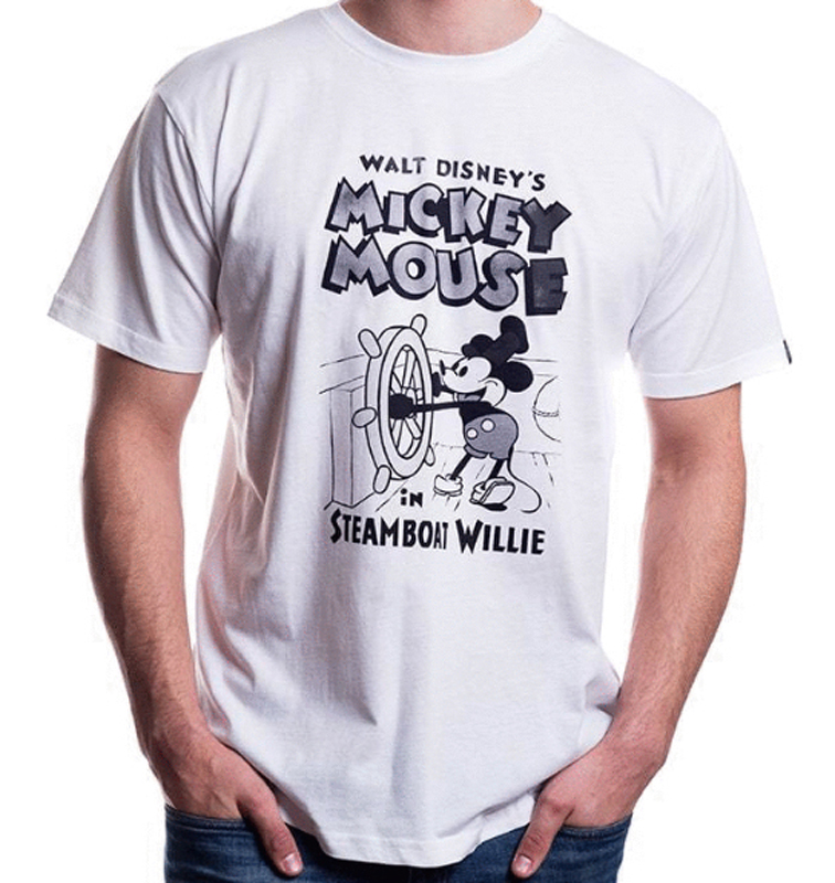 Футболка чоловіча GOOD LOOT Disney Mickey Steamboat Willie XL White (5908305224686) в Києві