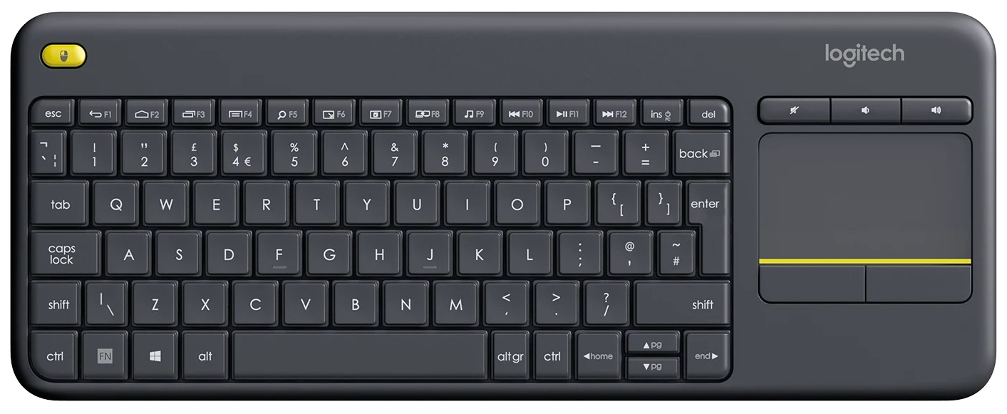 Клавиатура LOGITECH K400 Plus Wireless UA Black (920-007145) в Киеве