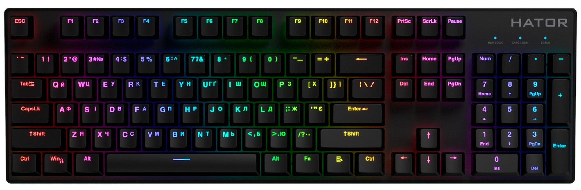 Клавіатура ігрова HATOR Starfall RGB Premium Green Switch (HTK-598) в Києві