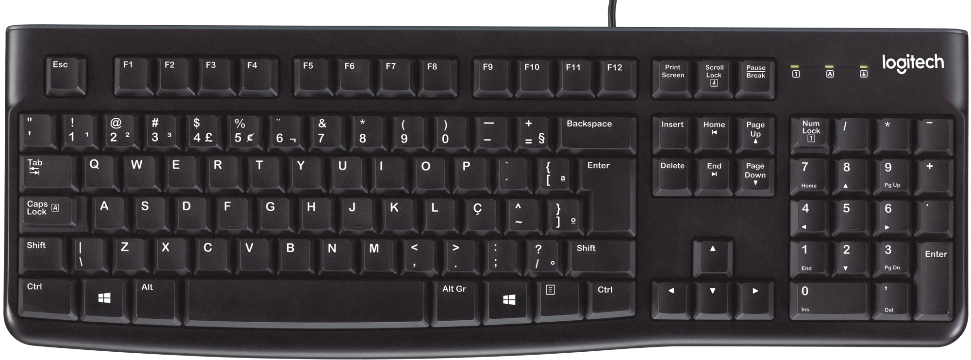 Клавіатура LOGITECH K120 UKR OEM USB Black (920-002643) в Києві