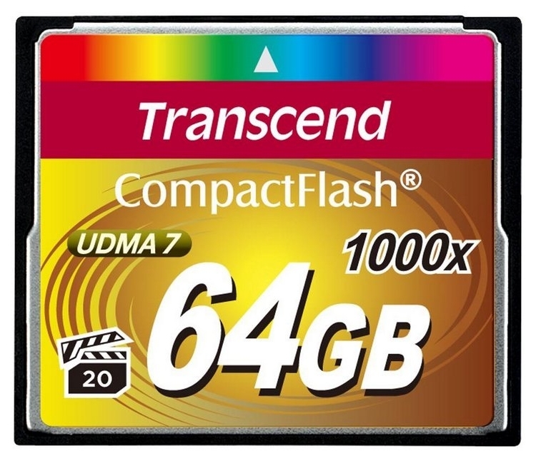 

Карта памяти Transcend CF 64GB 1000X (TS64GCF1000)
