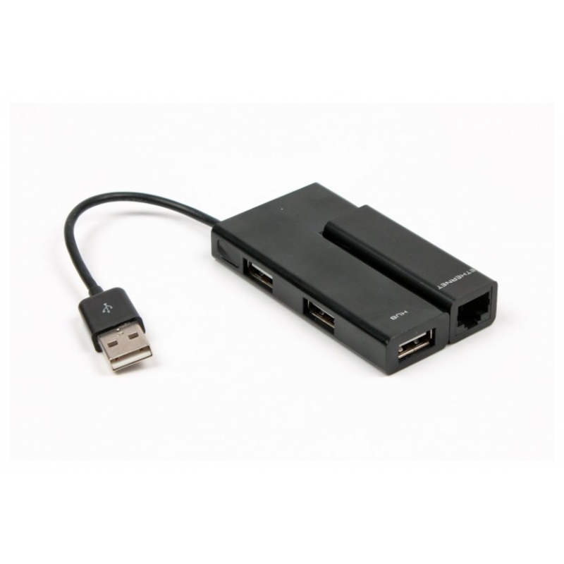 

Адаптер Viewcon USB2.0 to Ethernet 100 Mb, 3 Port Hub (VE 450 B) Black