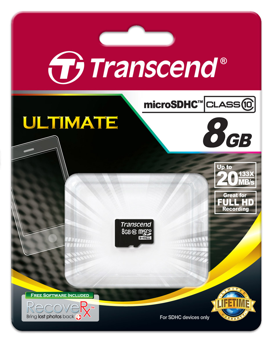 

Карта памяти Transcend 8Gb microSD Class 10 (TS8GUSDC10)