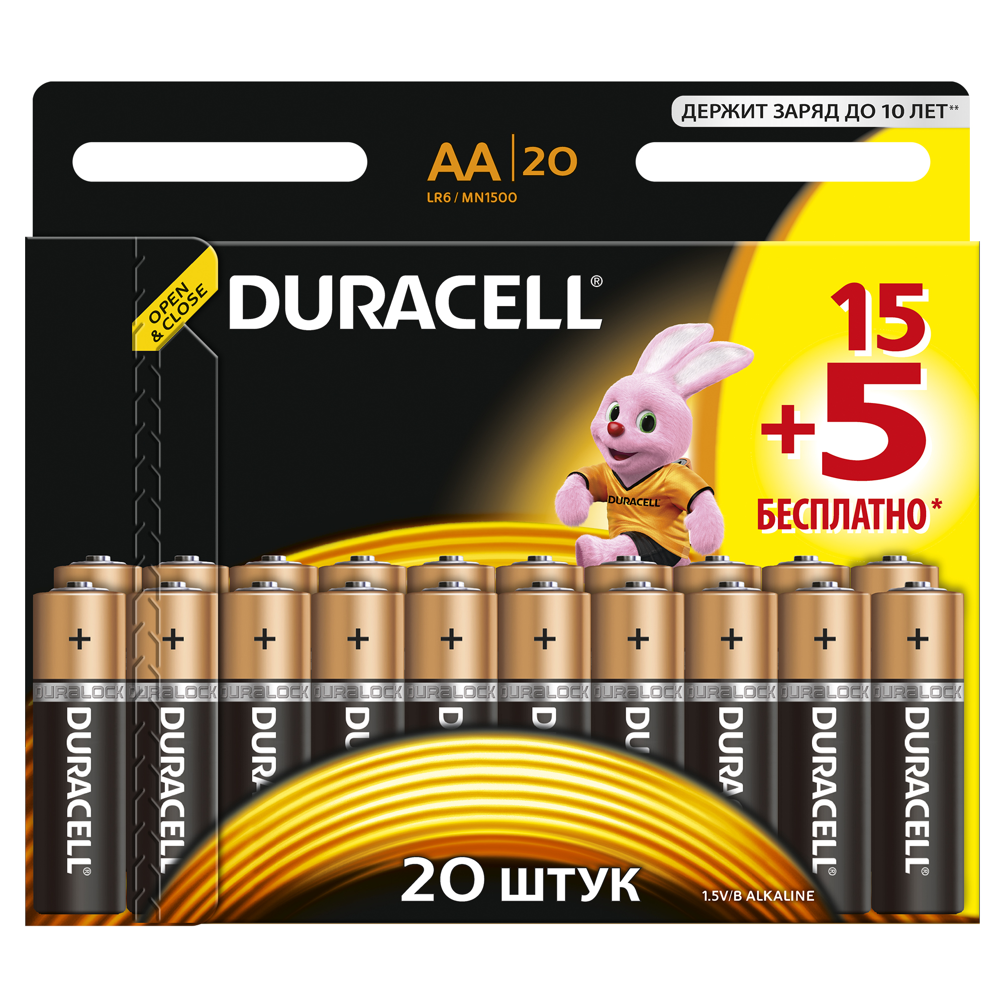 

Батарейка DURACELL LR06 (AA) MN1500 (15+5 шт.) бл