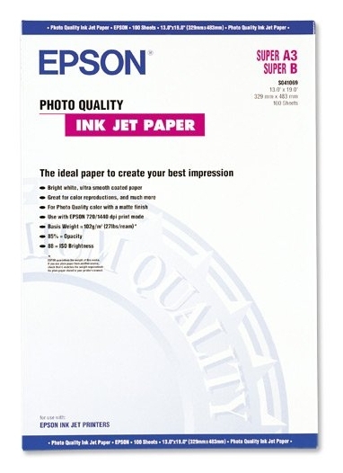 

Бумага Epson A3+ Photo Quality InkJet Paper, 100л (C13S041069)