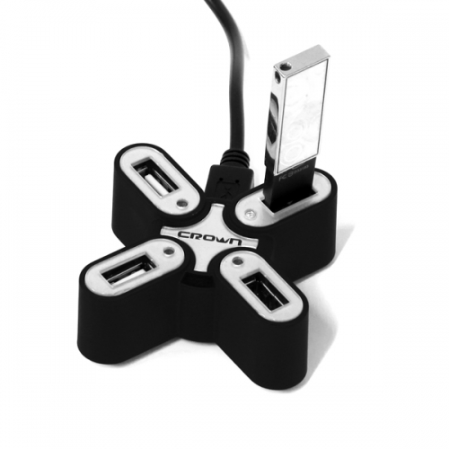 

USB HUB CROWN CMH-B09 black