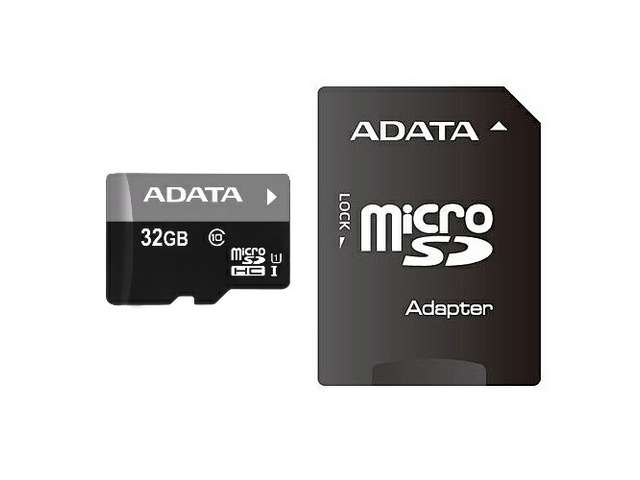 

Карта памяти ADATA microSDHC 32GB UHS-I Cl10+адаптер