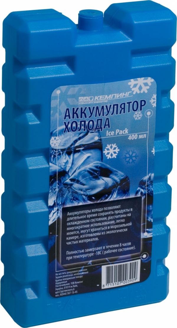 

Аккумулятор холода КЕМПИНГ IcePack 400г (1 шт)