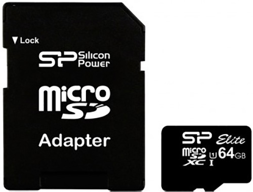 

Карта памяти SILICON POWER microSDXC 64GB Cl 10 UHS-I