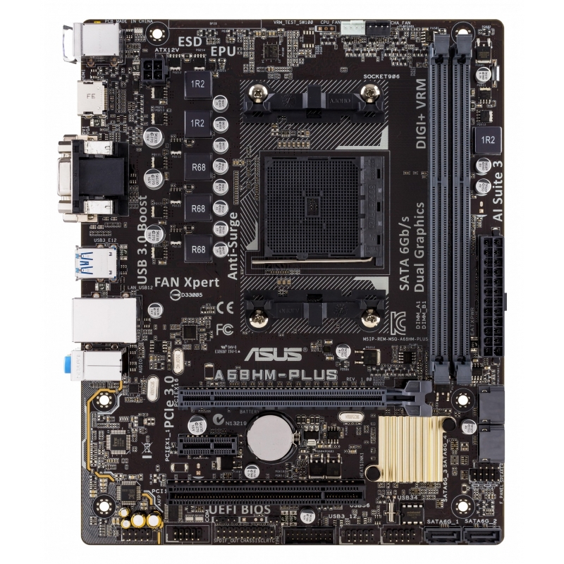 

Материнская плата Asus A68HM-PLUS (sFM2/FM2+, AMD A68H) mATX