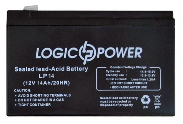 

Батарея к ИБП LogicPower 12В 14 Ач (1517)