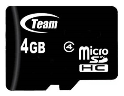 

Карта памяти Team microSDHC 4Gb class 4 (TUSDH4GCL402)