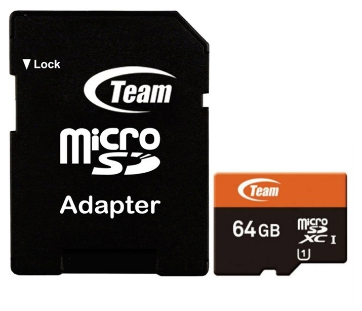 

Карта памяти Team microSDXC 64Gb UHS-I + SD-adapter (TUSDX64GUHS03)