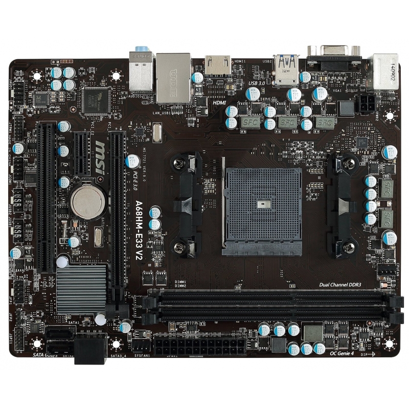 

Материнская плата MSI A68HM-E33 V2 (sFM2/FM2+, AMD A68H) mATX