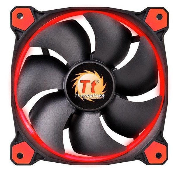 

Вентилятор Thermaltake Riing 12 (CL-F038-PL12RE-A) 120мм, 1500об/мин, 3pin, 24.6dBA, Red LED