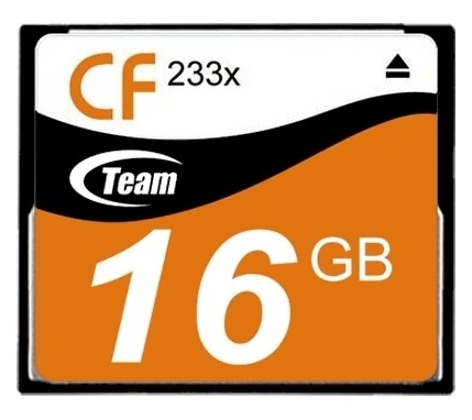 

Карта памяти Team 16Gb CompactFlash 233x (TCF16G23301)