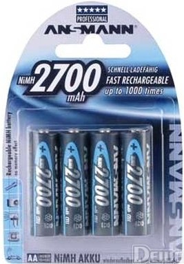 

Аккумуляторы ANSMANN 5030842/62 2700AАНС (4шт.)
