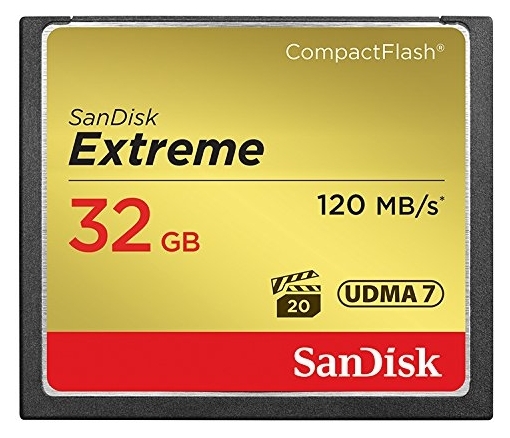 

Карта памяти SanDisk CF 32Gb Extreme R120/W85MB/s (SDCFXSB-032G-G46)