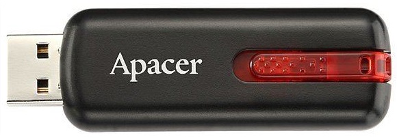 

Накопитель USB 32Gb Apacer Handy Steno AH326 (AP32GAH326B-1) Black