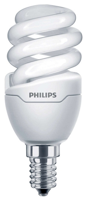 

Лампа энергосберегающая Philips E14 8W 220-240V WW 1PF/6 Tornado T2 mini