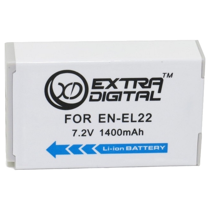 

Аккумулятор ExtraDigital Nikon EN-EL22, Li-ion, 1400 mAh (BDN2683)