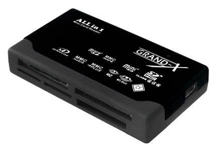

Картридер Grand-X multi All-in-One 64Gb to 2Tb SDXC (CRX05 Black)