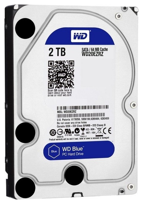 

Жесткий диск 2Tb WD Blue 5400Rpm, 64Mb (WD20EZRZ) SATA III