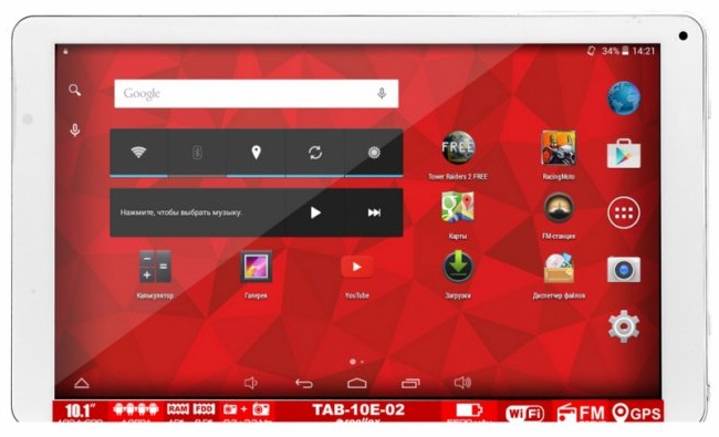 

Планшет REELLEX TAB-10E-02 White