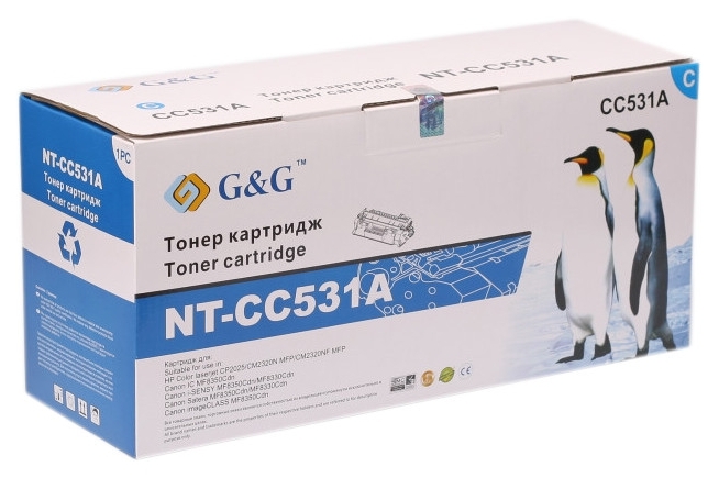 

Картридж G&G для Canon LBP7200/76XX/MF83XX Cyan -CC531A (G&G-718C)