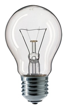 

Лампа накаливания Philips E27 40W 230V A55 CL 1CT/12X10F Stan
