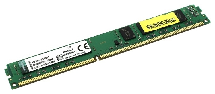 

Память Kingston ValueRAM 1x8Gb DDR3 1600Mhz CL11 (KVR16N11/8)