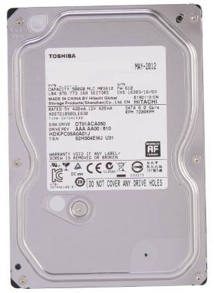 

Жесткий диск 500GB Toshiba DT01ACA050 7200rpm, 32mb, SATAIII