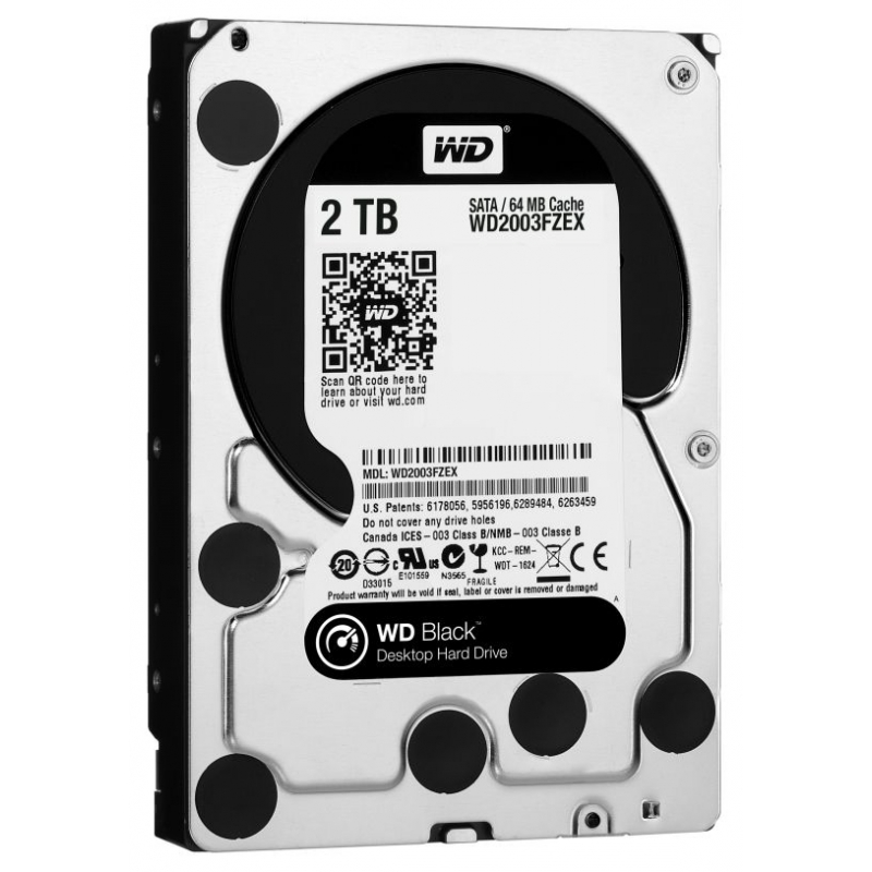 

Жесткий диск 2Tb WD Black WD2003FZEX 7200Rpm, 64Mb, SATA3