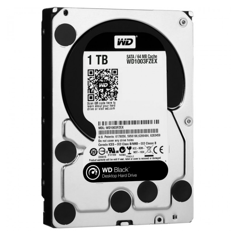

Жесткий диск 1TB WD Black WD1003FZEX, SATA III, 7200rpm, 64MB