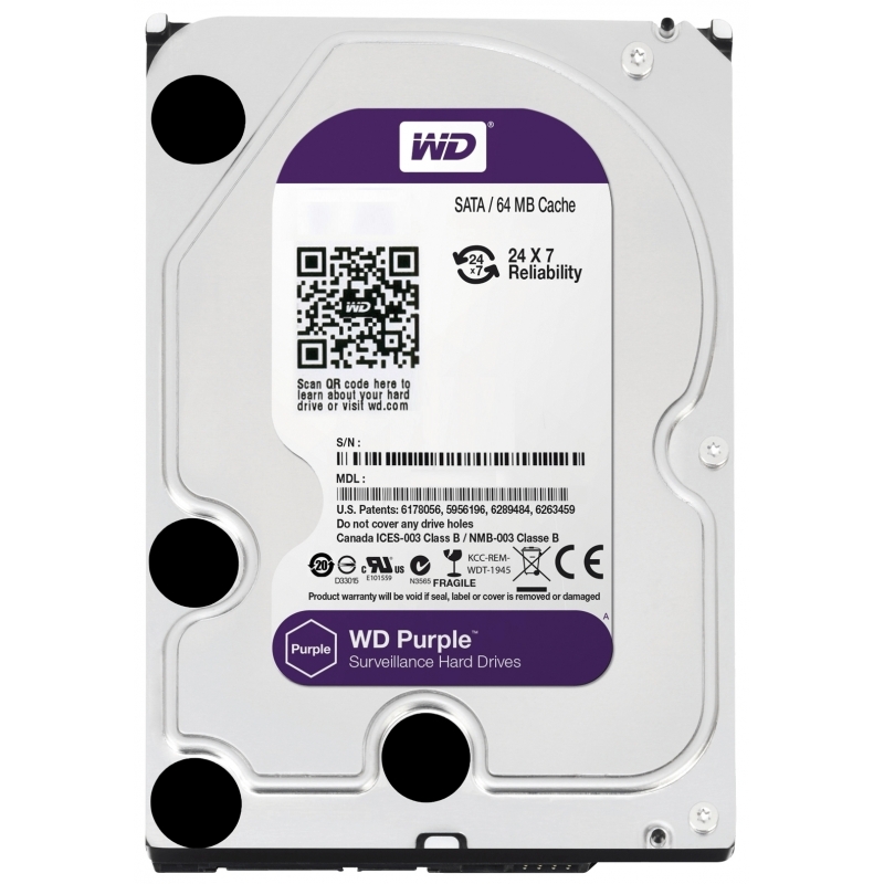 

Жесткий диск 4Tb WD Purple WD40PURX 64Mb SATA III