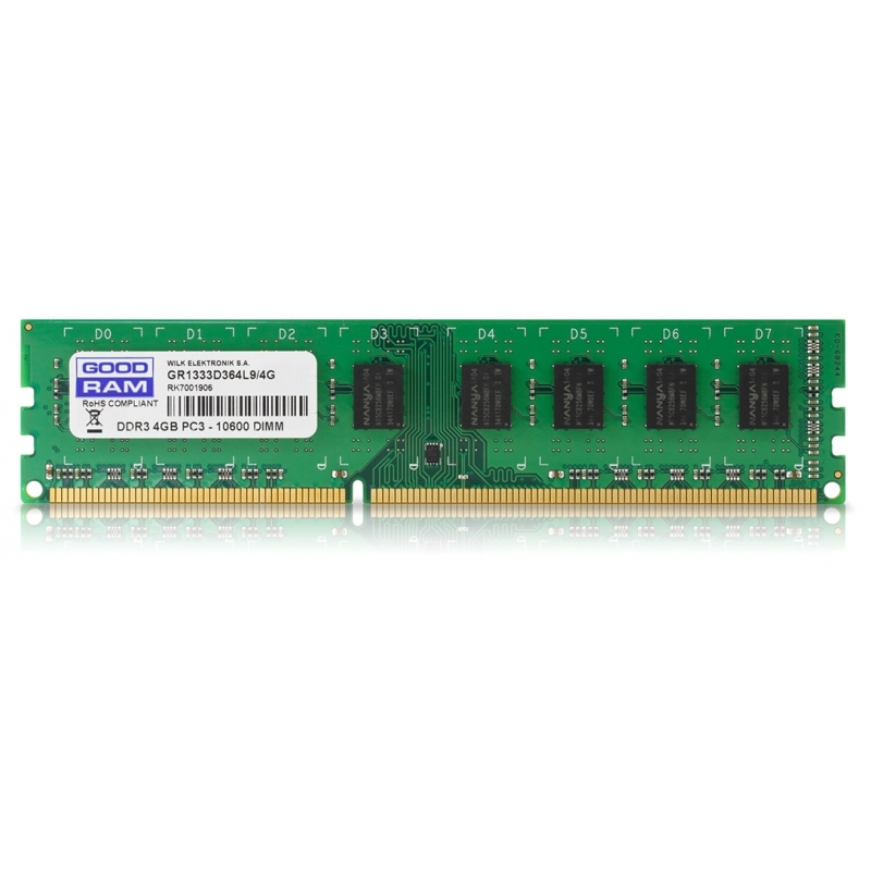 

Память GoodRAM 1x4Gb DDR3 1333MHz (GR1333D364L9S/4G)