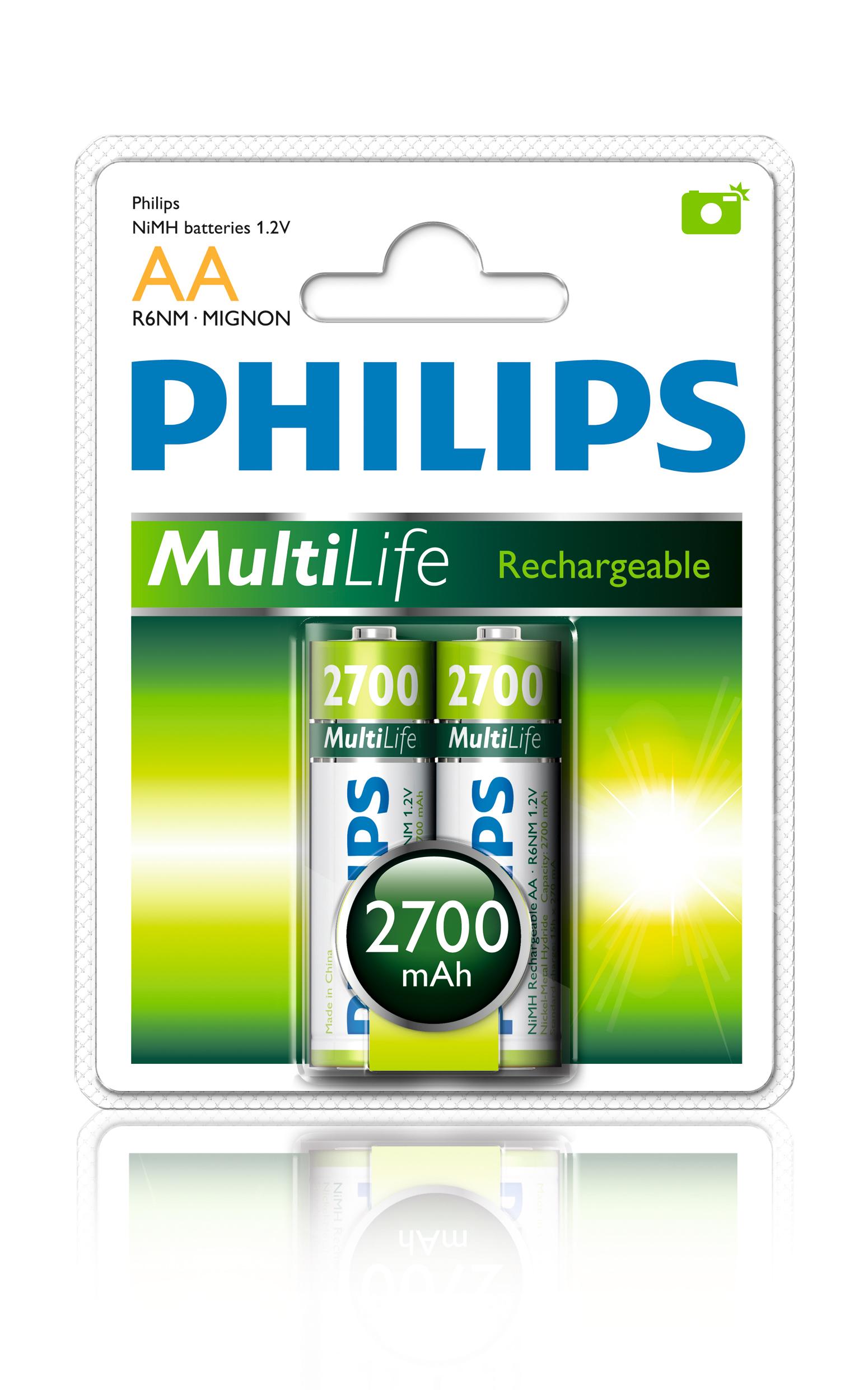 

Аккумулятор PHILIPS MultiLife R6 AA 2700mAh бл. 2шт
