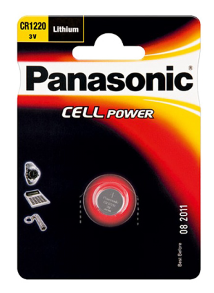 

Батарейка Panasonic CR 1220 BLI 1 LITHIUM (CR-1220EL/1B)