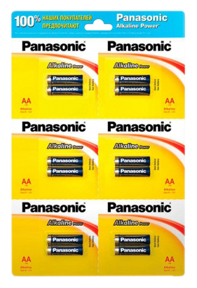

Батарейки Panasonic ALKALINE POWER AA BLI 12 (2х6) (LR6REB/2B12R)